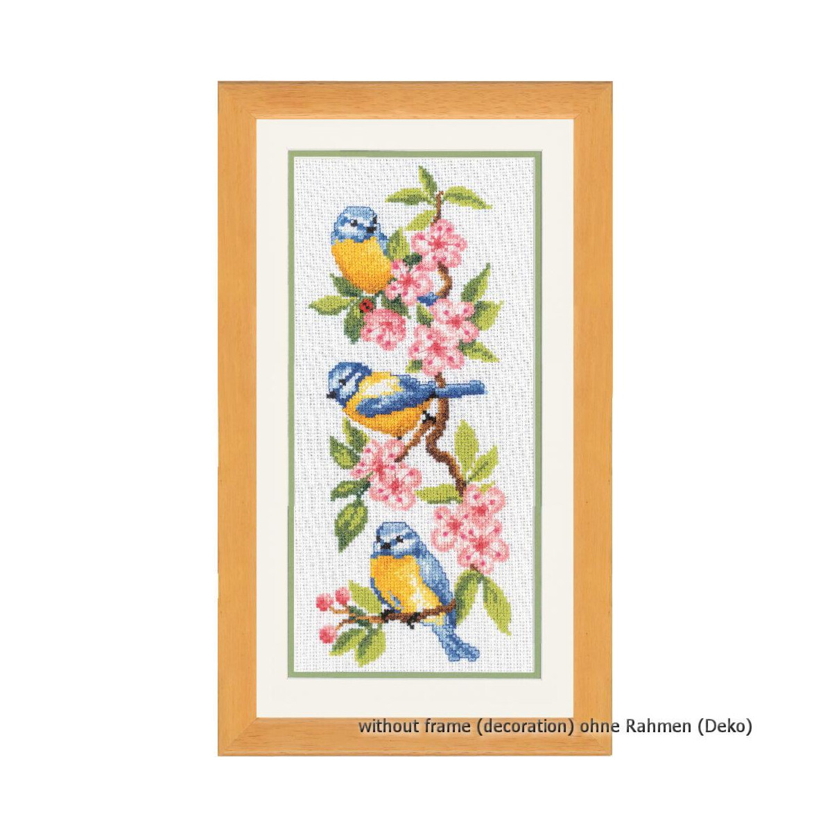 Vervaco counted cross stitch kit Birds on flowers, DIY