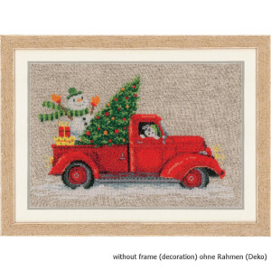Vervaco counted cross stitch kit Christmas truck , DIY