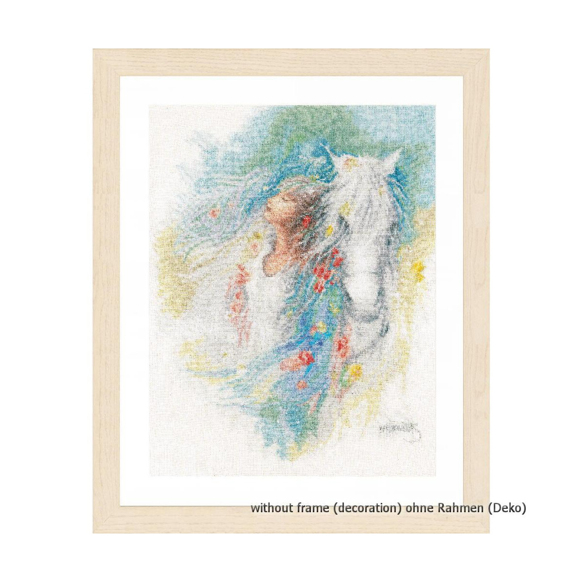 An embroidery pack from Lanarte with an impressionistic...