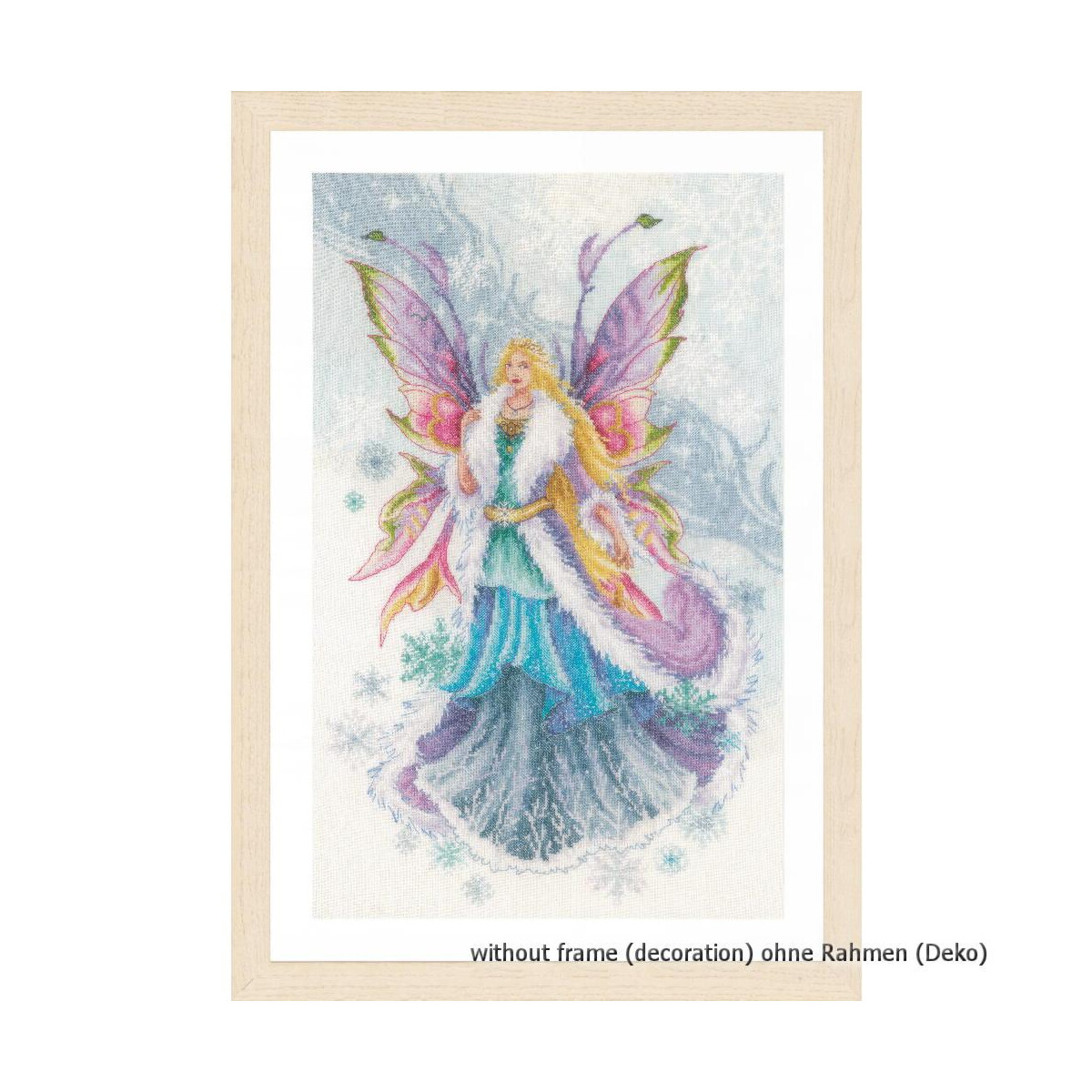 A Lanarte embroidery pack features a fairy with bright...