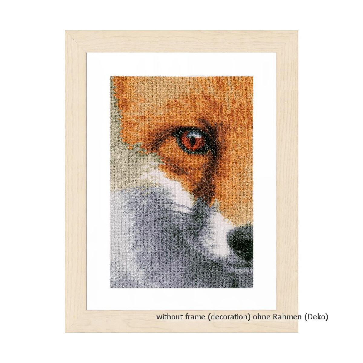 A work of art of a fox focusing on its eye and facial...