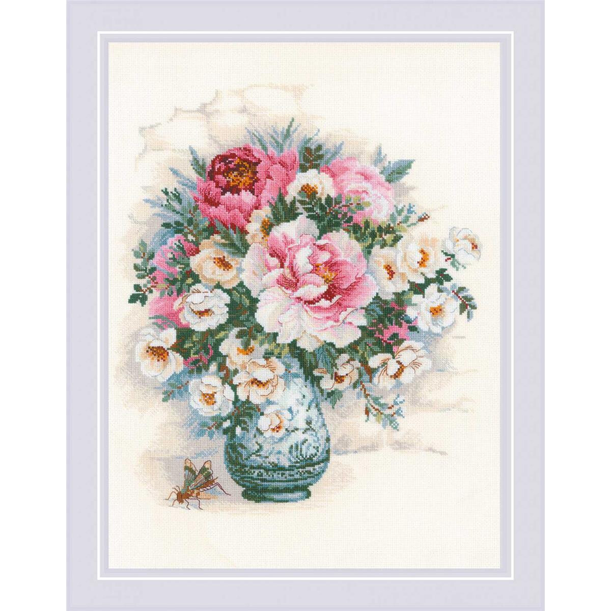 Riolis counted cross stitch kit "Peonies and Wild...