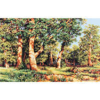 Luca-S counted Cross Stitch kit "The Oak Grove reproduction of Schischkin", 71x45cm, DIY