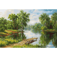 Luca-S counted Cross Stitch kit "A Cool Place", 48x32,5cm, DIY