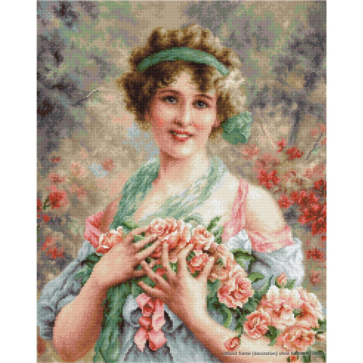 Luca-S counted Cross Stitch kit "The Girl with...