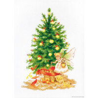 Luca-S kruissteek set "Kerstfee", telpatroon, 19x28,5cm