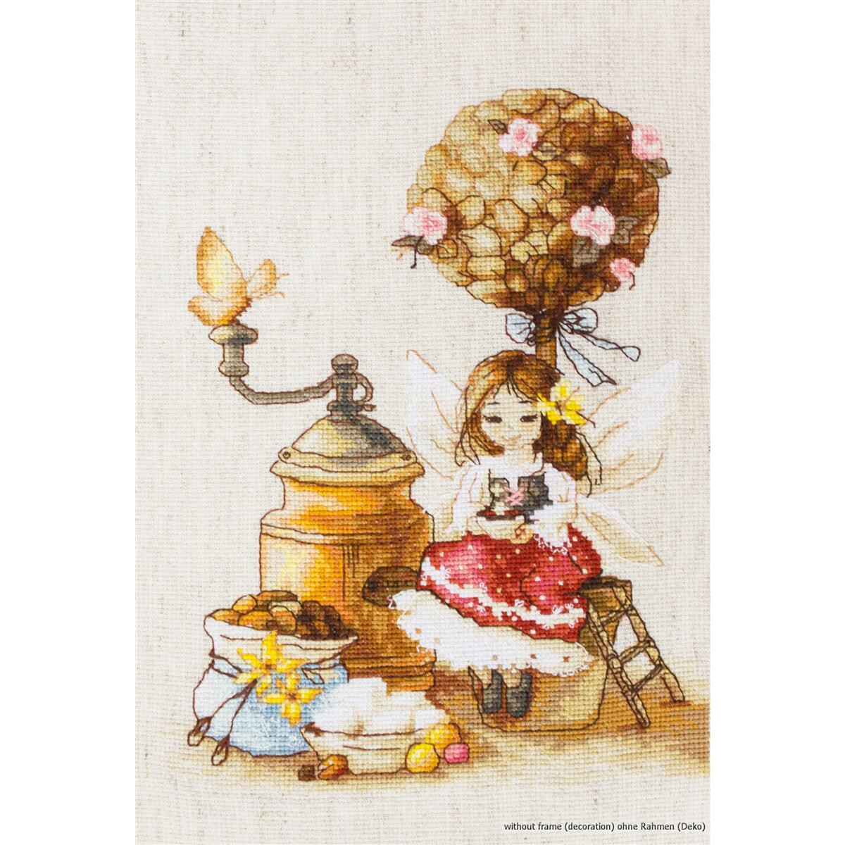Luca-S counted Cross Stitch kit "Coffee Fairy",...