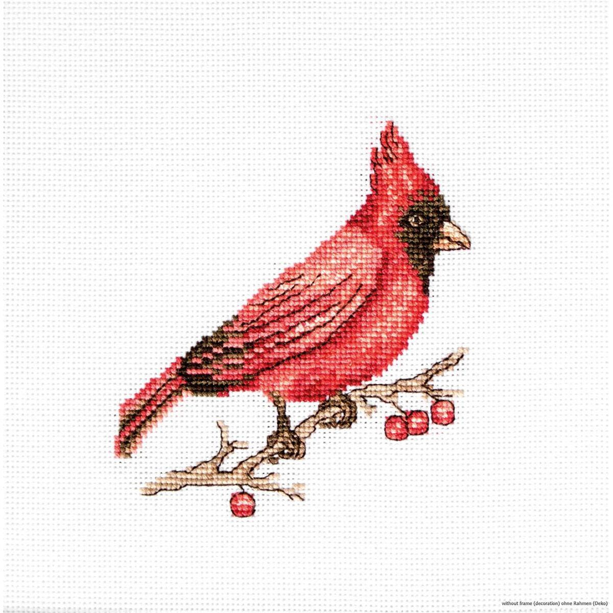 An embroidery pack from Luca-s with a cardinal sitting on...