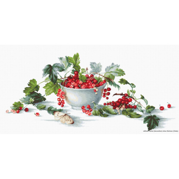 Luca-S counted Cross Stitch kit "Red Currants I", 49,5x22,5cm, DIY