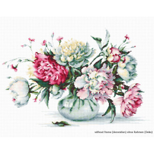 Luca-S counted Cross Stitch kit "Peonies",...