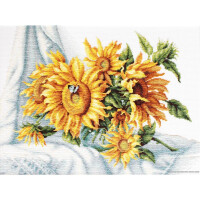 Juego de punto de cruz Luca-S "Sunflowers", patrón de conteo, 33,5x25,5cm
