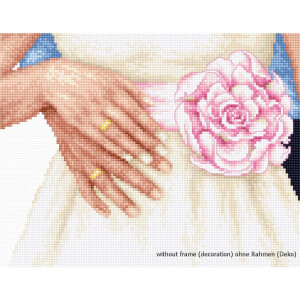 Luca-S counted Cross Stitch kit "Wedding rings...