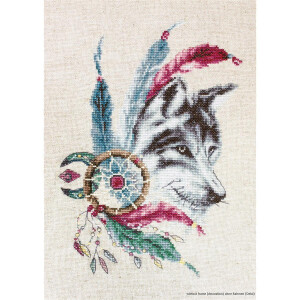 Luca-S counted Cross Stitch kit "The Wolf",...