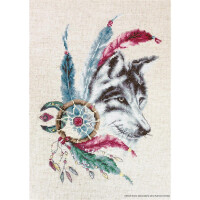 Luca-S counted Cross Stitch kit "The Wolf", 18x25cm, DIY