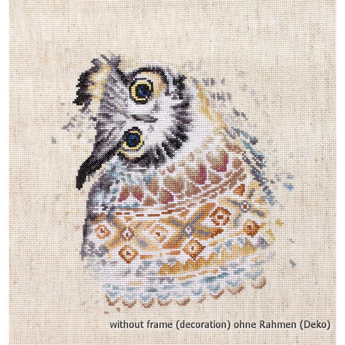 A Luca-s embroidery pack pattern of an owl with a...