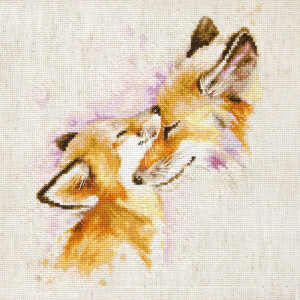 Luca-S Ensemble point de croix "fox love",...
