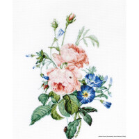 Set di punti croce Luca-S "Bouquet con rose", motivo a contare, 19x28cm