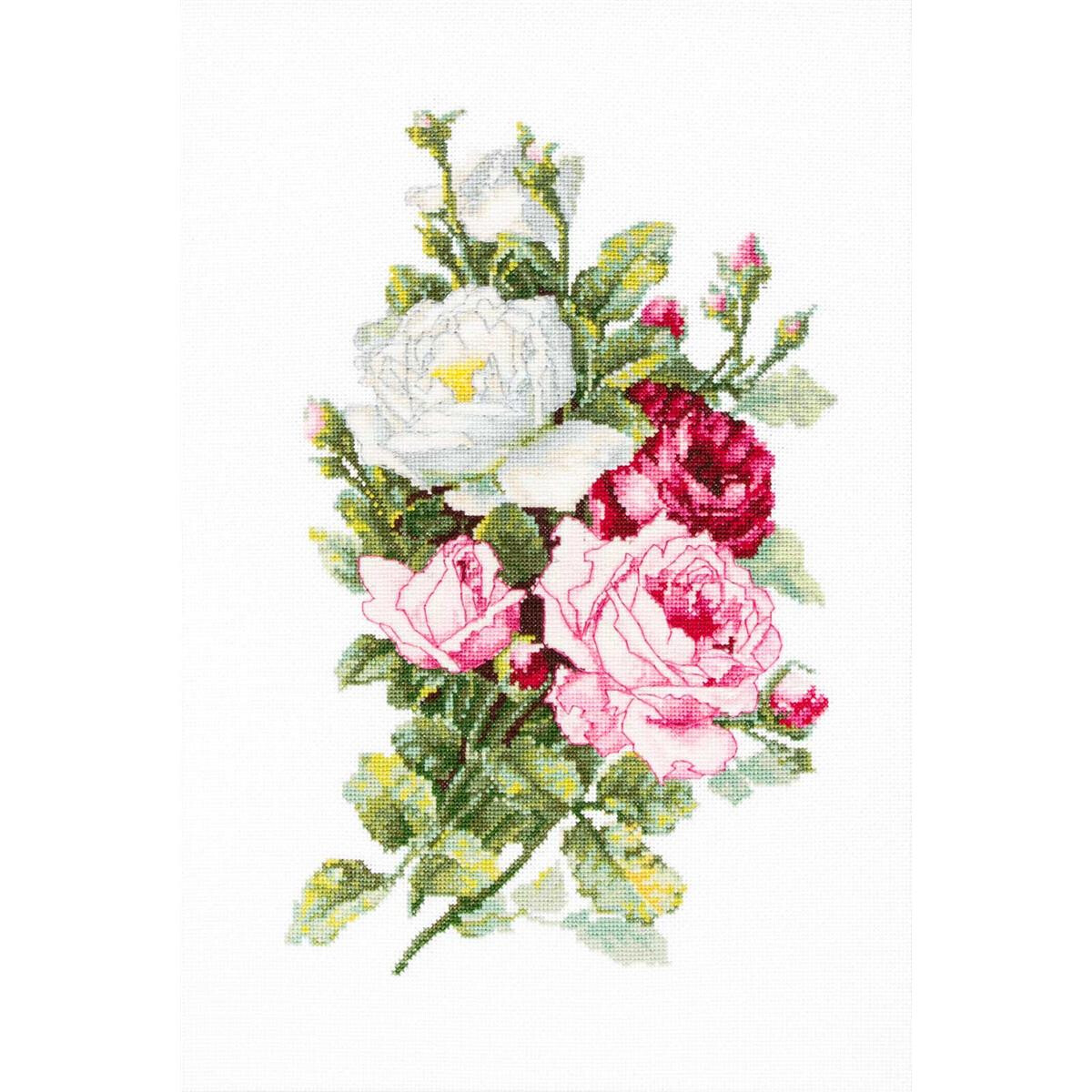 Luca-s Kreuzstichset " Bouquet Roses ",Ensemble...