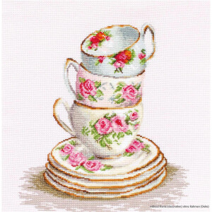 Luca-S counted Cross Stitch kit "3 Stacked Tea...