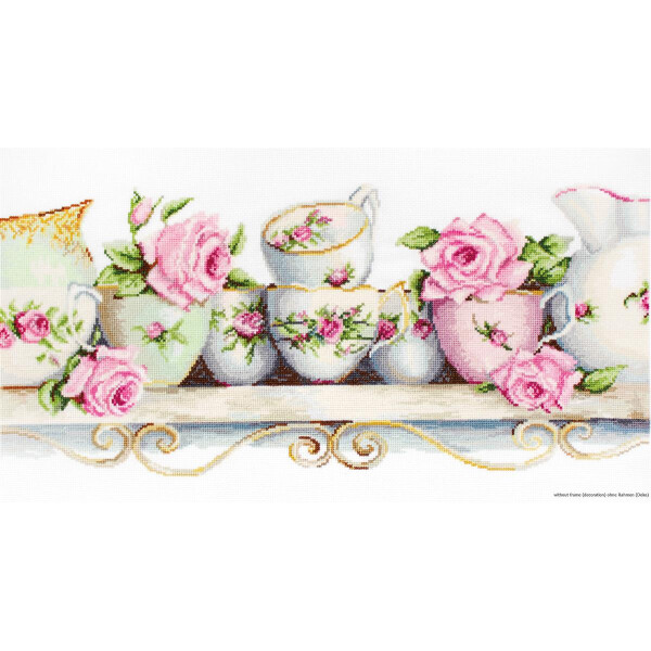 Luca-S counted Cross Stitch kit "Assorted China Aida", 39,5x18,5cm, DIY