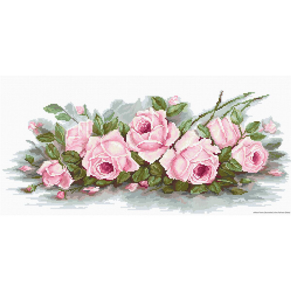 Luca-S kruissteek set "Romantische rozen Aida", telpatroon, 39,5x17cm