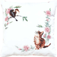 Luca-S counted Cross Stitch kit Pillow with pillow back "Dream of flying", 40x40cm, DIY