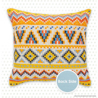 Luca-S counted Cross Stitch kit Pillow with pillow back "Chile", 40x40cm, DIY