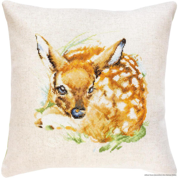 Luca-S counted Cross Stitch kit Pillow with pillow back "Bambi", 40x40cm, DIY