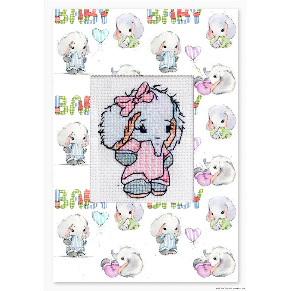 Luca-S counted Cross Stitch kit Postcard "Baby...