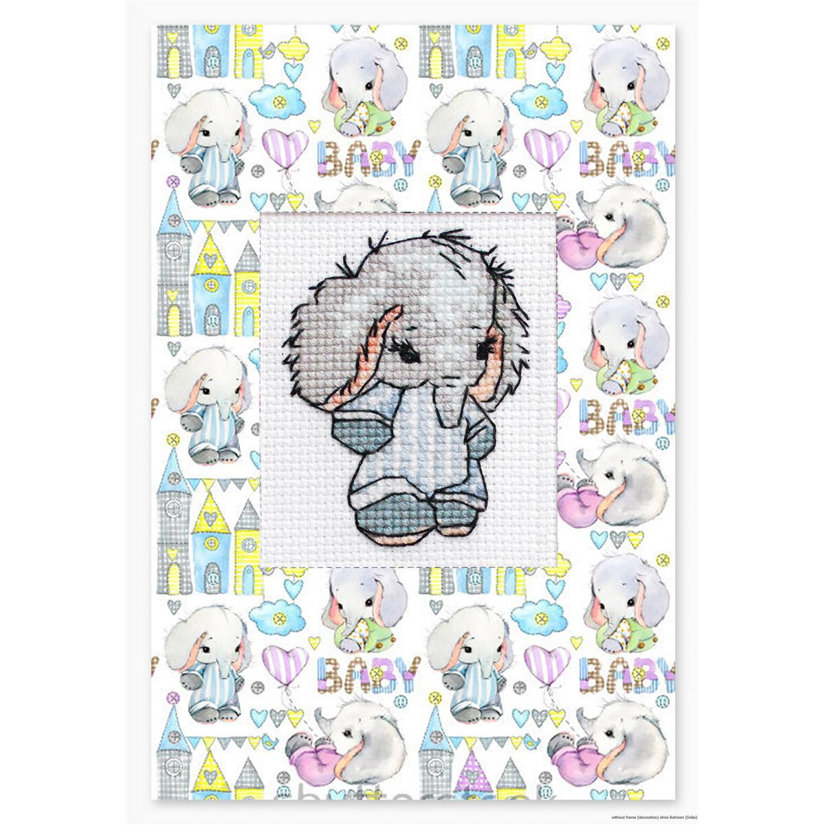 Luca-S counted Cross Stitch kit Postcard "Baby...