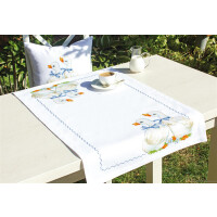 Luca-S counted Cross Stitch kit Tablecloth "Tablecloth geese", 50x80cm, DIY