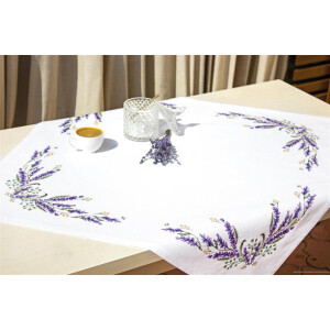 Luca-S kruissteek set tafelkleed "Lavendel",...