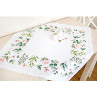 Luca-S counted Cross Stitch kit Tablecloth "Tablecloth leaves and flowers", 75x75cm, DIY