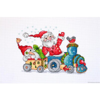 Juego de punto de cruz Merejka "Viaje de Navidad", patrón de conteo, 20x15 cm