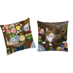 Riolis counted cross stitch kit "Panel/Two Cushions...