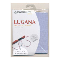 Счетная ткань LUGANA Zweigart Precute 25 ct. 3835 цвет 501 светло-голубой, 48x68 см