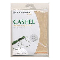 Evenweave Fabric Cashel Zweigart Precute 28 ct. 3281 100% Linen color 233 antique ivory 48x68 cm