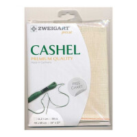 Evenweave Fabric Cashel Zweigart Precute 28 ct. 3281 100% Linen color 222 cream 48x68 cm