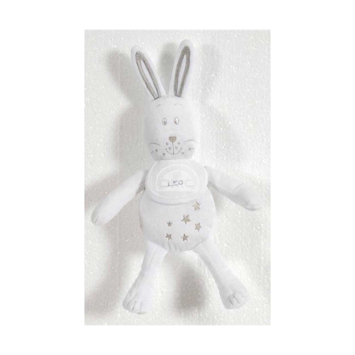 DMC Coccoloso coniglio giocattolo ricamato, bianco