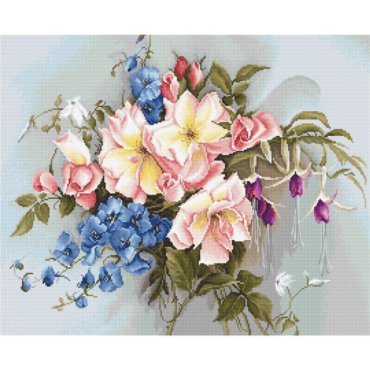 Luca-S counted Cross Stitch kit "Bouquet with Bells...