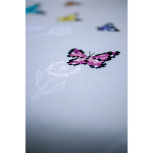 Vervaco bedrukte tafelkleed borduurset vlinderdans,...
