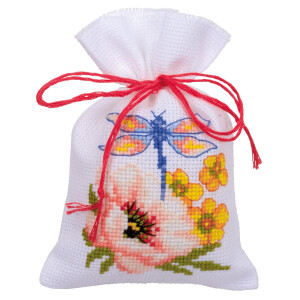 Vervaco Bag kit Colourful flowers set of 3, counted, DIY