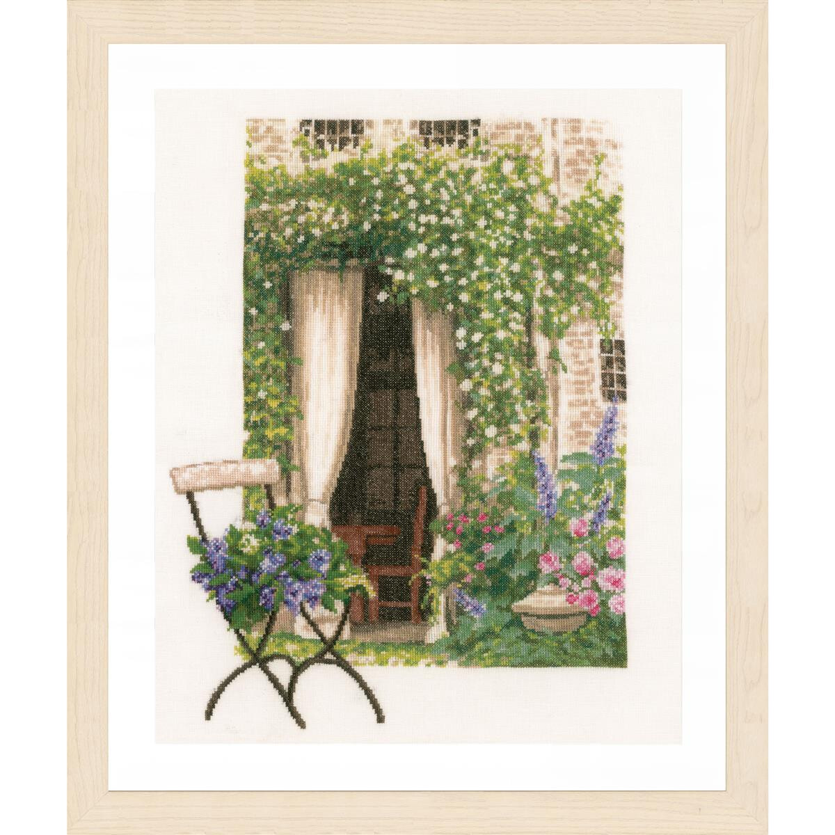 An embroidered picture made with Lanarte embroidery pack...