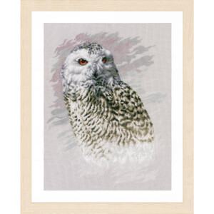 Lanarte counted cross stitch kit Snowy Owl, DIY
