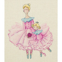 Klart counted cross stitch kit "Mother and Daughter" 17x19cm, DIY