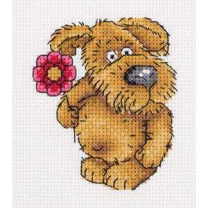 Klart counted cross stitch kit "Doggie with a...
