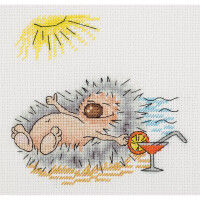 Klart counted cross stitch kit "Summer Hedgehog" 15x14cm, DIY