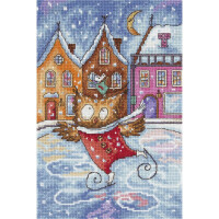 Klart counted cross stitch kit "F is for friends who do things together" 13,5x20cm, DIY