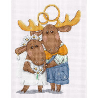 Klart counted cross stitch kit "Lots of love today and beyond!" 17,5x22,5cm, DIY