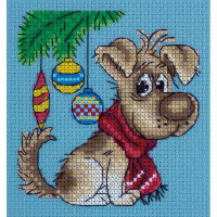 Klart counted cross stitch kit "Waiting for a Present" 13x13cm, DIY